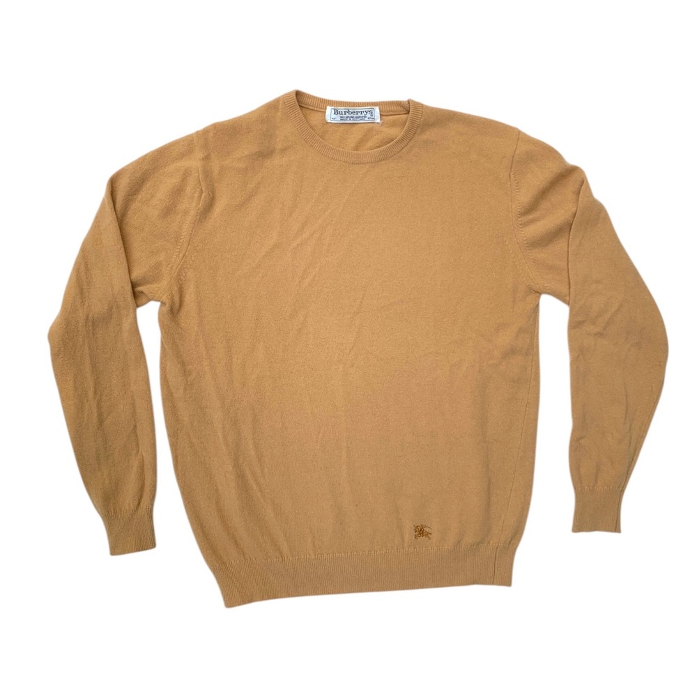 Vintage Burberry’s fine knit geelong lambswool crewneck sweater